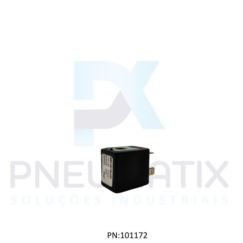 BOBINA TENSAO 110V POTENCIA 2,0 WATTS TAM.22MM NUCLEO 9,2MM SERIE V53 QM/48/18J/21 NORGREN