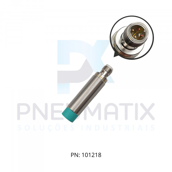 SENSOR IND.CIL.DIAM.18MM Sn:8MM N.FAC.ALIM.10-30VDC PNP NA/NF M12 NBN8-18GM60-A2-V1 PN:326162-0005 PEPPERL