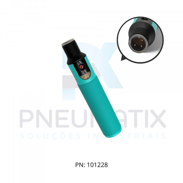 SENSOR CAPACITIVO CIL.DIAM.18MM Sn:8MM FAC.ALIM.10-30VDC PNP NA M12 CBB8-18GK75-E2-V1 PN:237039 PEPPERL