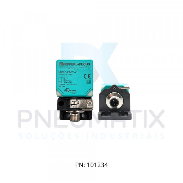 SENSOR IND.RETANGULAR Sn:20MM FAC.ALIM.10-30VDC PNP NA M12 NBB20-L2-E2-V1 PN:187481 PEPPERL