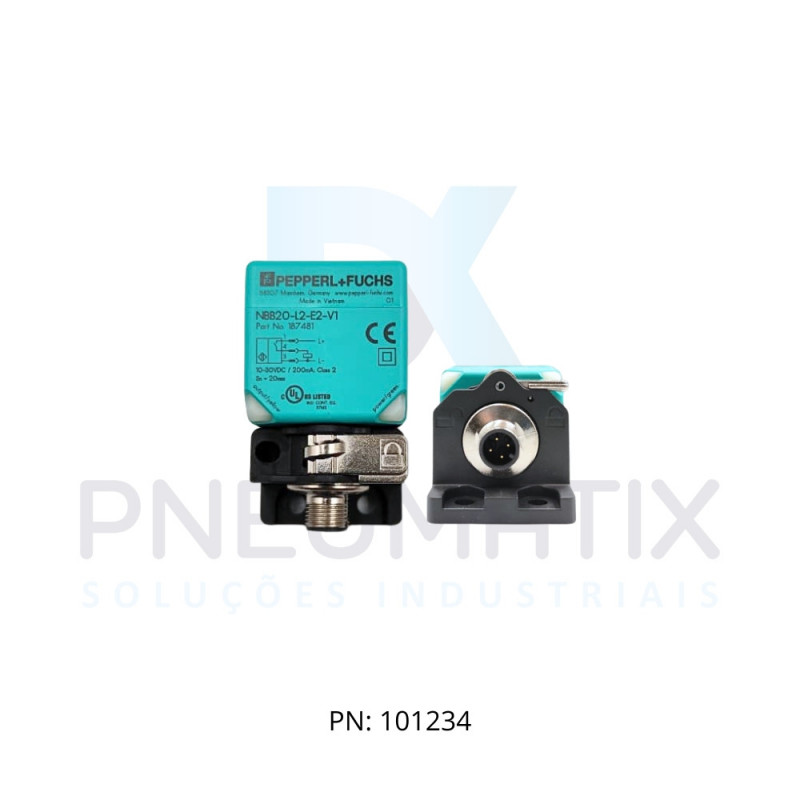 SENSOR IND.RETANGULAR Sn:20MM FAC.ALIM.10-30VDC PNP NA M12 NBB20-L2-E2-V1 PN:187481 PEPPERL