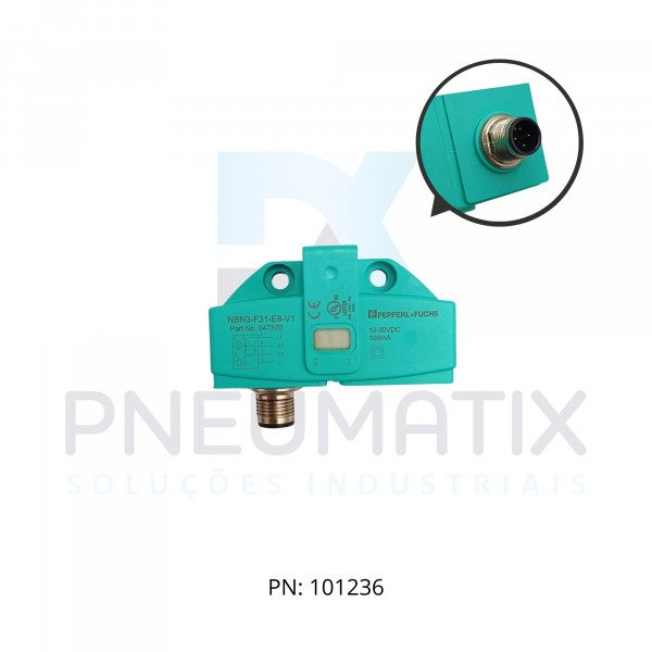 SENSOR IND.MONITOR VALVULA Sn:3MM FAC.ALIM.10-30VDC PNP 2xNA M12 NBN3-F31-E8-V1 PN:047570 PEPPERL