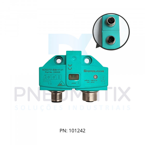 SENSOR IND.MONITOR VALVULA Sn:3MM FAC.NA/NF M12 ALIM.F.SOL.NCN3-F31-B3B-V1-V1 PN:226325 PEPPERL