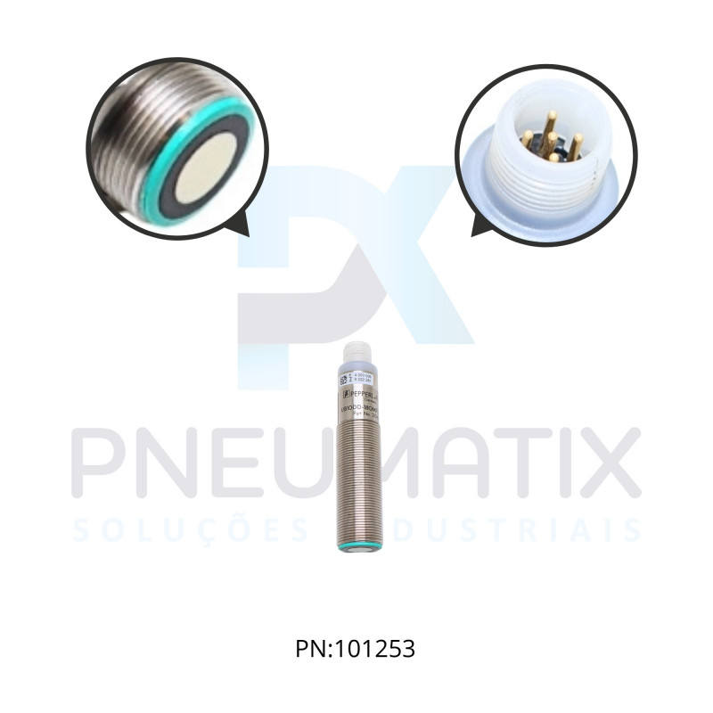 SENSOR ULTRASSONICO CIL.DIAM.18MM Sn:1000MM ALIM.10-30VDC 2xPNP NA/NF M12 UB1000-18GM75-E6-V15 PN:204531 PEPPERL SENSOR ULTRASSONICO CIL.DIAM.18MM Sn:1000MM ALIM.10-30VDC 2xPNP NA/NF M12 UB1000-18GM75-E6-V15 PN:204531 PEPPERL