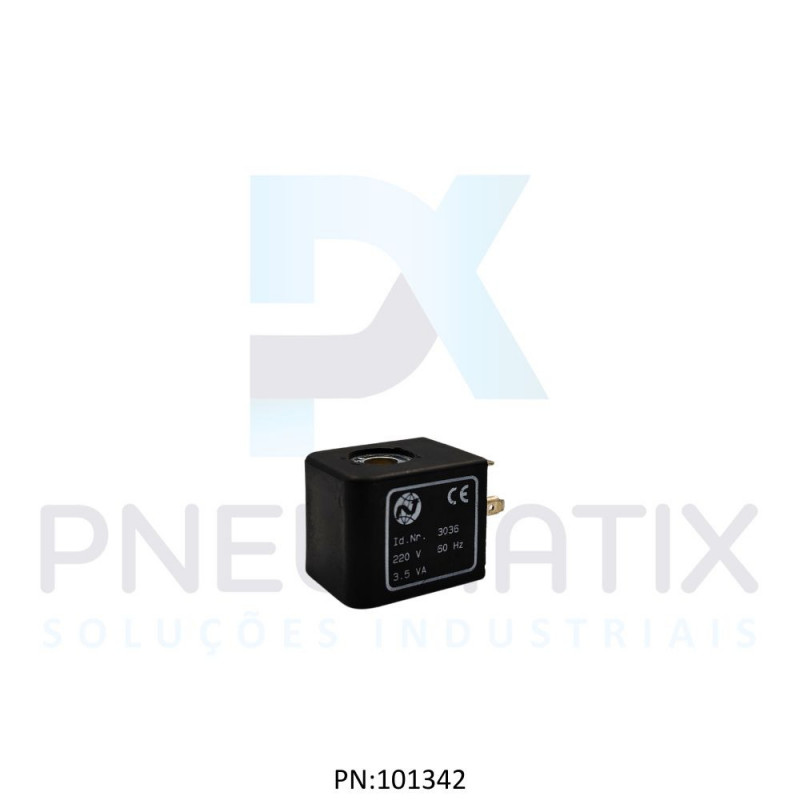 BOBINA TENSAO 220VAC POTENCIA 3,5VA TAM.30MM NUCLEO 9,2MM SERIE 97300 0000000303622060 NORGREN