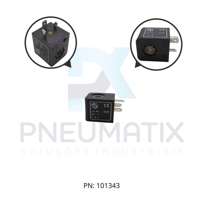 BOBINA TENSAO 24VCC POTENCIA 1,6 WATTS TAM.30MM NUCLEO 9,2MM SERIE 97300 0000000303602400 NORGREN BOBINA TENSAO 24VCC POTENCIA 1,6 WATTS TAM.30MM NUCLEO 9,2MM SERIE 97300 0000000303602400 NORGREN