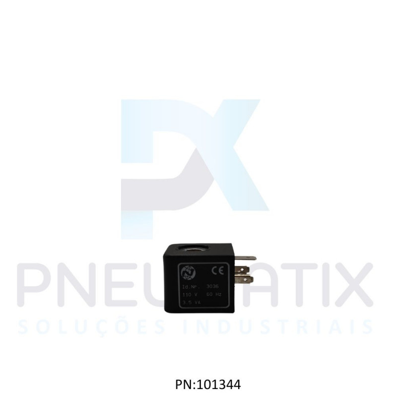 BOBINA TENSAO 127 VAC POTENCIA 4,55VA TAM.30MM NUCLEO 9,2MM SERIE 97300 0000000303611060 NORGREN