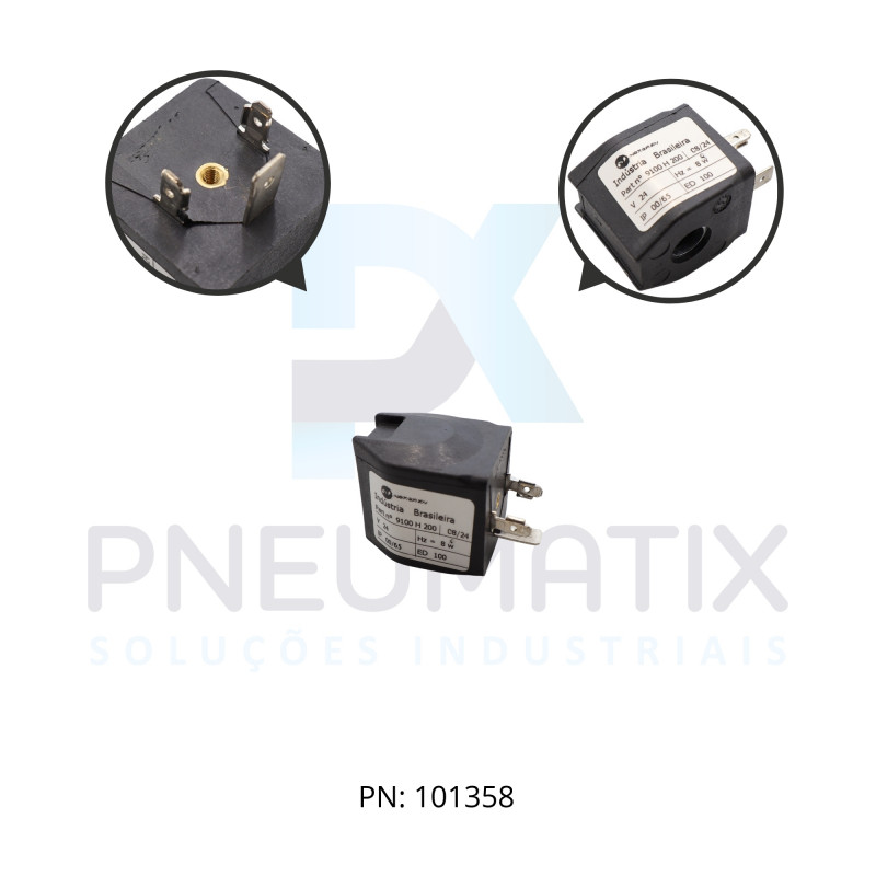 BOBINA TENSAO 24VCC POTENCIA 8 WATTS TAM.30MM NUCLEO 10MM SERIE CLICK ON 0000000.9100.02400 NORGREN BOBINA TENSAO 24VCC POTENCIA 8 WATTS TAM.30MM NUCLEO 10MM SERIE CLICK ON 0000000.9100.02400 NORGREN