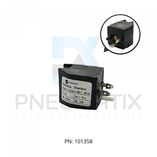 BOBINA TENSAO 24VCC POTENCIA 8 WATTS TAM.30MM NUCLEO 10MM SERIE CLICK ON 0000000.9100.02400 NORGREN BOBINA TENSAO 24VCC POTENCIA 8 WATTS TAM.30MM NUCLEO 10MM SERIE CLICK ON 0000000.9100.02400 NORGREN