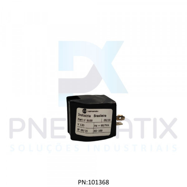 BOBINA TENSAO 110VAC POTENCIA 15VA TAM.30MM NUCLEO 10MM SERIE CLICK ON 0000000.9101.11050 NORGREN