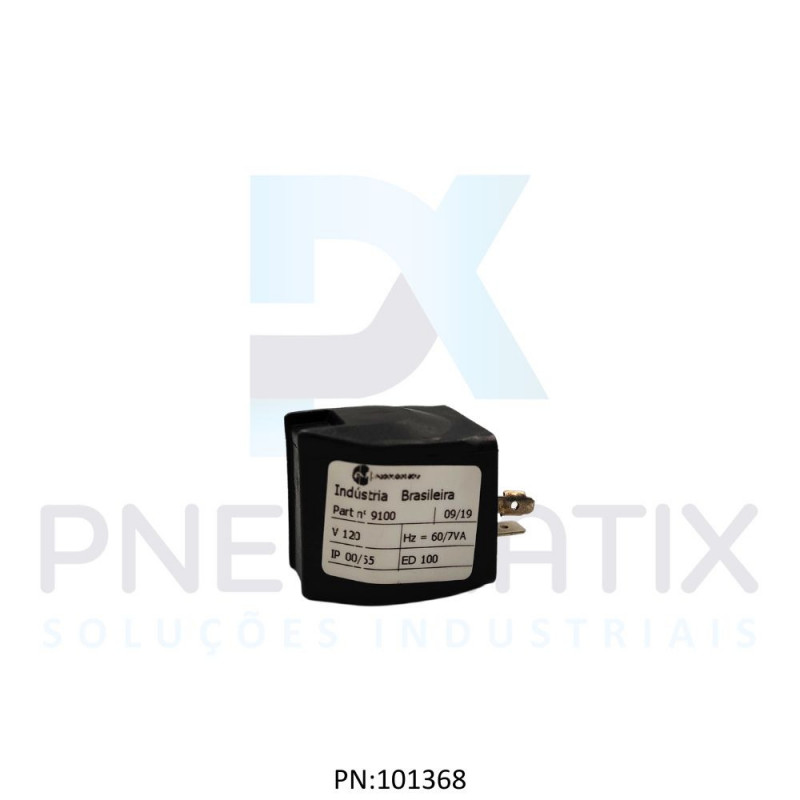 BOBINA TENSAO 110VAC POTENCIA 15VA TAM.30MM NUCLEO 10MM SERIE CLICK ON 0000000.9101.11050 NORGREN