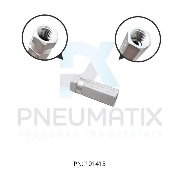 VALVULA RETENCAO ALUMINIO EM LINHA R.1/2 NPT T55A4800 NORGREN VALVULA RETENCAO ALUMINIO EM LINHA R.1/2 NPT T55A4800 NORGREN