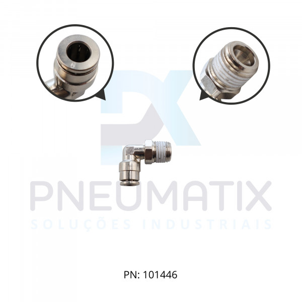 CONEXAO COTOVELO MACHO METALICA 06MM X R.1/4 BSPT 101470628 NORGREN