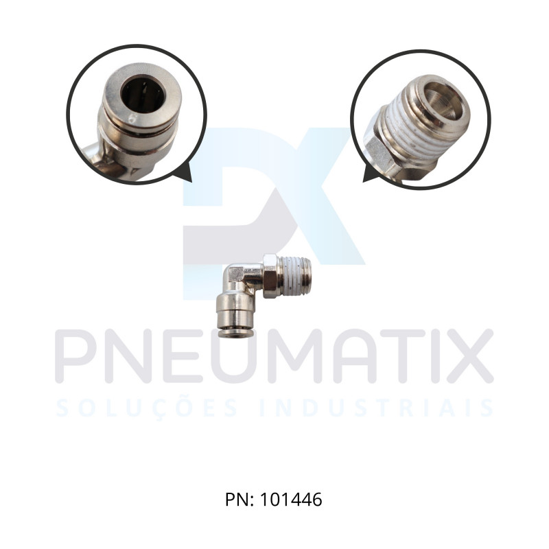 CONEXAO COTOVELO MACHO METALICA 06MM X R.1/4 BSPT 101470628 NORGREN