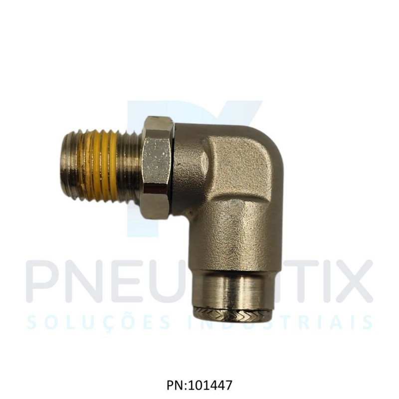 CONEXAO COTOVELO MACHO METALICA PUSH IN 3/8 X R.1/4 NPT 124470628 NORGREN