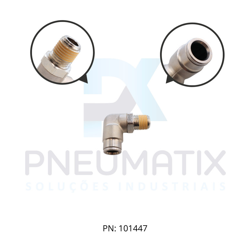 CONEXAO COTOVELO MACHO METALICA PUSH IN 3/8 X R.1/4 NPT 124470628 NORGREN CONEXAO COTOVELO MACHO METALICA PUSH IN 3/8 X R.1/4 NPT 124470628 NORGREN