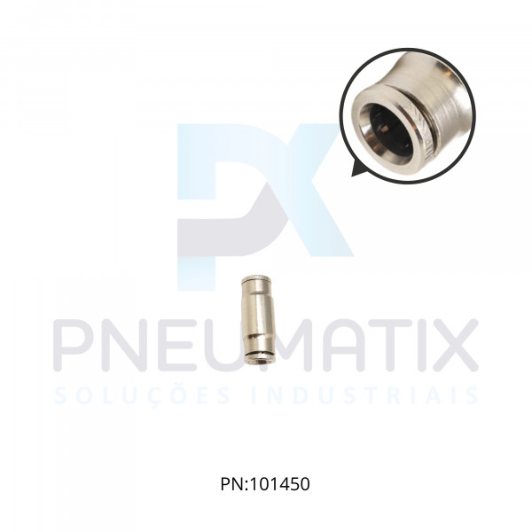 CONEXAO UNIAO RETA 08MM METALICA 100200800 NORGREN