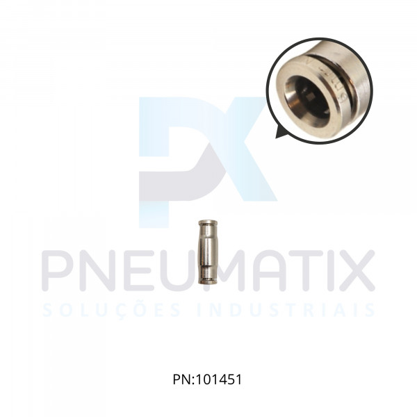 CONEXAO UNIAO RETA METALICA 06MM 100200600 NORGREN
