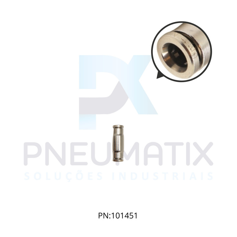 CONEXAO UNIAO RETA METALICA 06MM 100200600 NORGREN