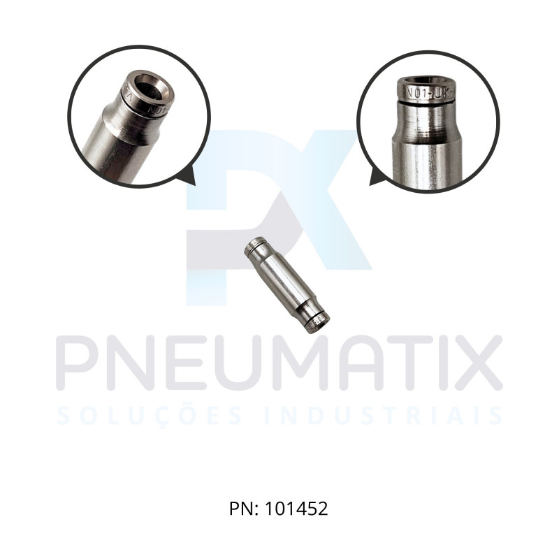 CONEXAO UNIAO RETA METALICA 04MM 100200400 NORGREN CONEXAO UNIAO RETA METALICA 04MM 100200400 NORGREN