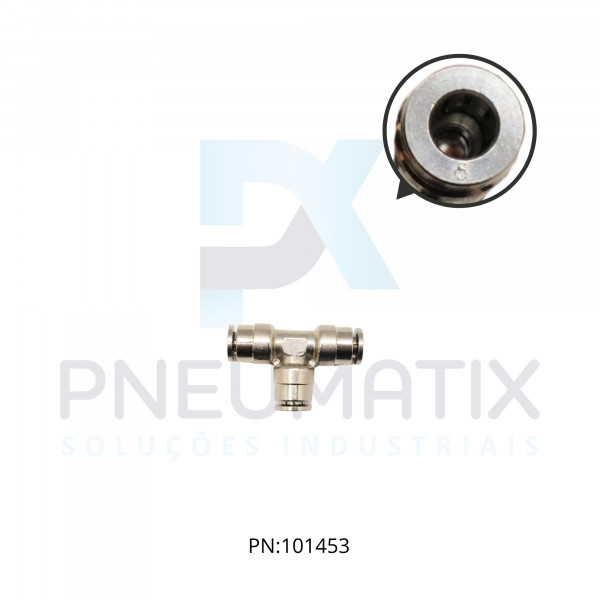CONEXAO UNIAO T METALICA 06MM 100600600 NORGREN CONEXAO UNIAO T METALICA 06MM 100600600 NORGREN