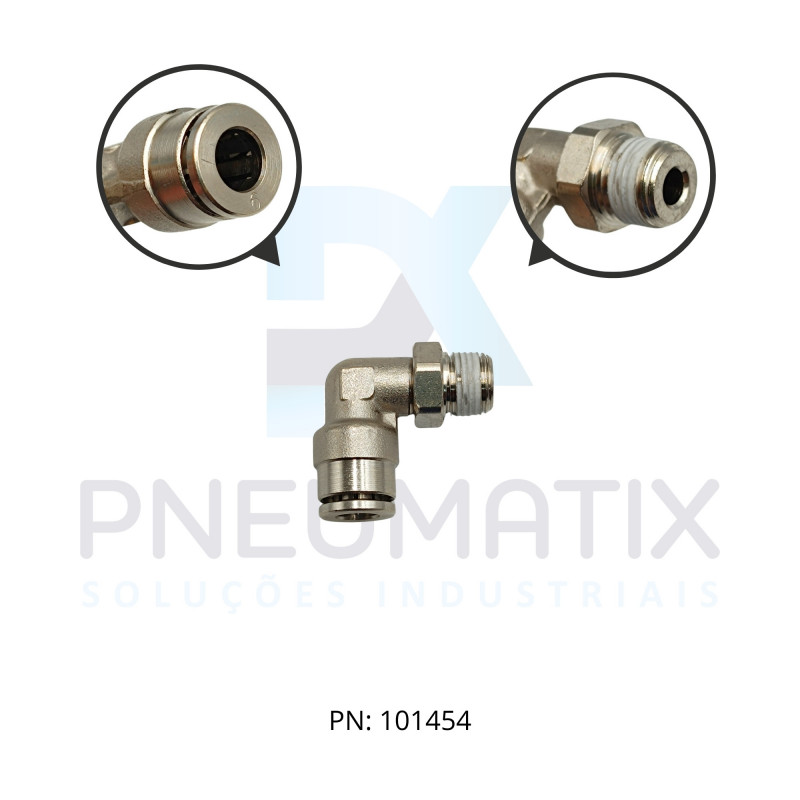 CONEXAO COTOVELO MACHO METALICA 06MM X R.1/8 BSPT 101470618 NORGREN CONEXAO COTOVELO MACHO METALICA 06MM X R.1/8 BSPT 101470618 NORGREN