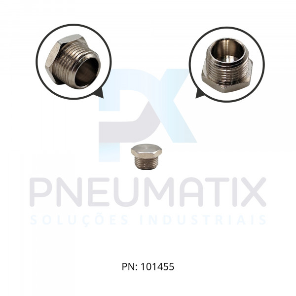 CONEXAO PLUG METALICO 3/8 BSPP 160050038 NORGREN CONEXAO PLUG METALICO 3/8 BSPP 160050038 NORGREN