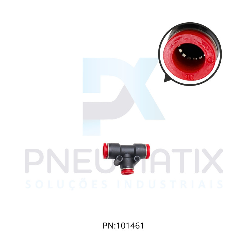 CONEXAO UNIAO T REDUCAO PLASTICA 10MM X 08MM C006A1008 NORGREN