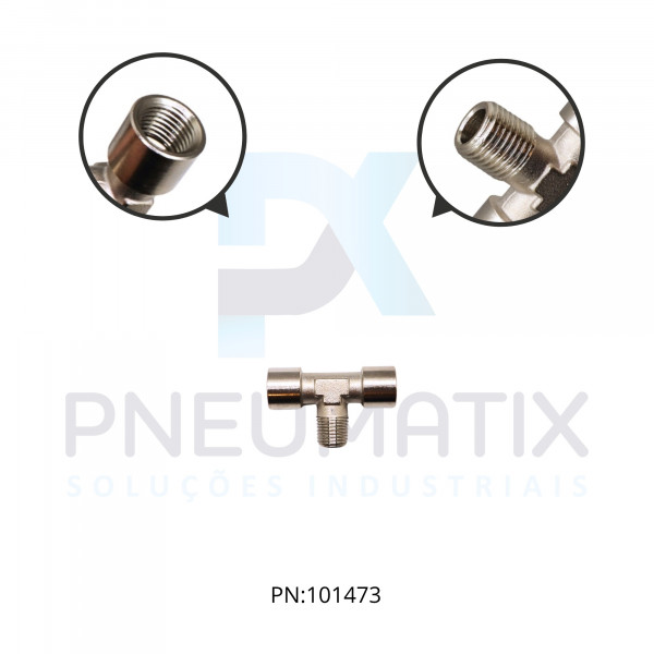 CONEXAO T MACHO 1/4 BSPT X 1/4 BSPP FEMEA 150690028 NORGREN