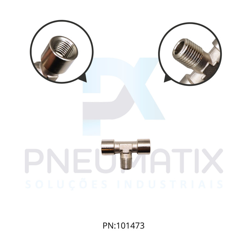 CONEXAO T MACHO 1/4 BSPT X 1/4 BSPP FEMEA 150690028 NORGREN