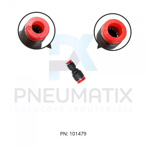 CONEXAO UNIAO RETA REDUTORA PLASTICA 10MM X 06MM C00201006 NORGREN