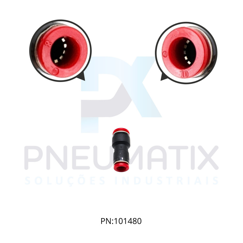 CONEXAO UNIAO RETA REDUTORA PLASTICA 10MM X 08MM C00201008 NORGREN CONEXAO UNIAO RETA REDUTORA PLASTICA 10MM X 08MM C00201008 NORGREN