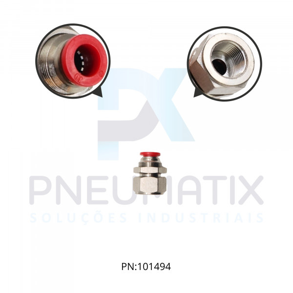 CONEXAO UNIAO P/PAINEL PLASTICA(PASSA MURO)10MM X R.3/8 BSPP C02321038 NORGREN