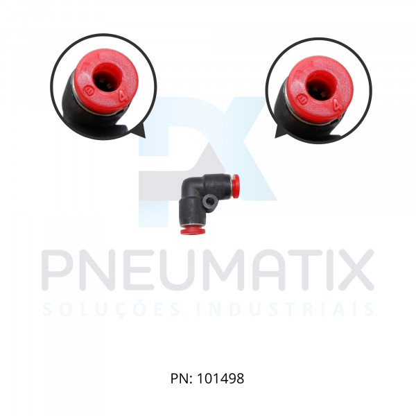 CONEXAO UNIAO EM CANTO PLASTICA 04MM X 04MM C00400400 NORGREN