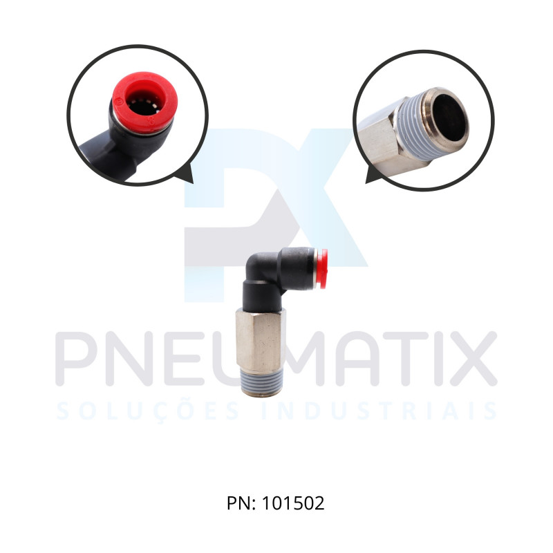 CONEXAO COTOVELO MACHO PLASTICA LONGO 08MM X R.3/8 BSPT C01540838 NORGREN CONEXAO COTOVELO MACHO PLASTICA LONGO 08MM X R.3/8 BSPT C01540838 NORGREN