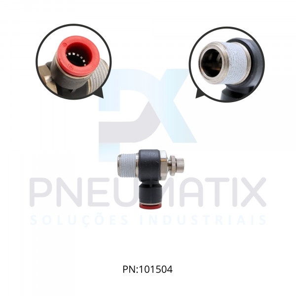 CONEXAO REGULADORA DE FLUXO PLASTICA 12MM X R.1/2 BSPT C0TA01248 NORGREN CONEXAO REGULADORA DE FLUXO PLASTICA 12MM X R.1/2 BSPT C0TA01248 NORGREN