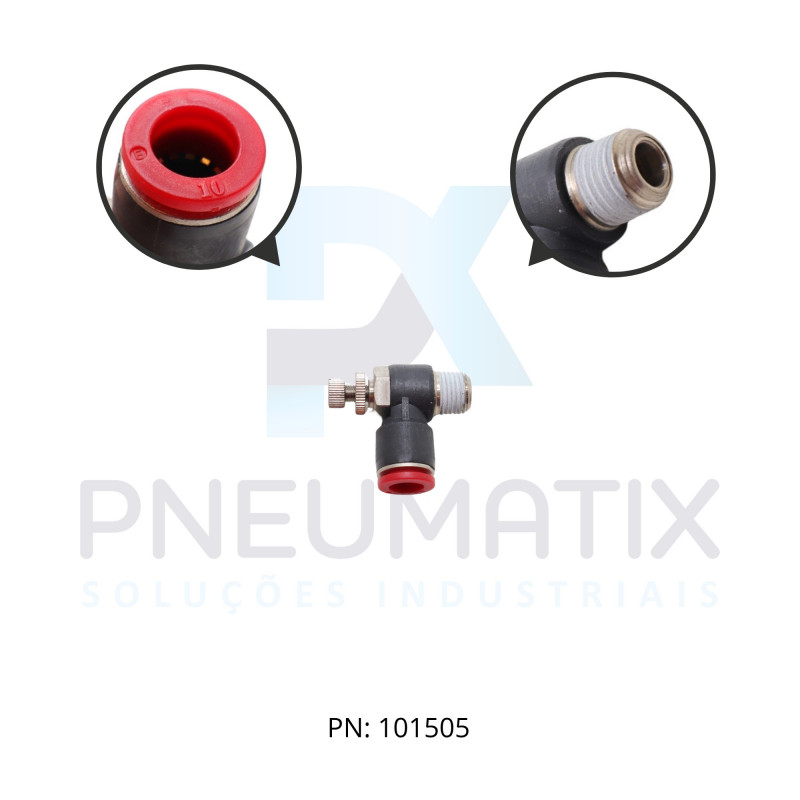 CONEXAO REGULADORA DE FLUXO PLASTICA 10MM X R.1/4 BSPT C0TA01028 NORGREN