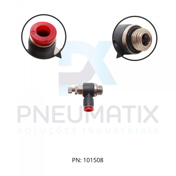 CONEXAO REGULADORA DE FLUXO PLASTICA 06MM X R.1/4 BSPP C0K510628 NORGREN CONEXAO REGULADORA DE FLUXO PLASTICA 06MM X R.1/4 BSPP C0K510628 NORGREN
