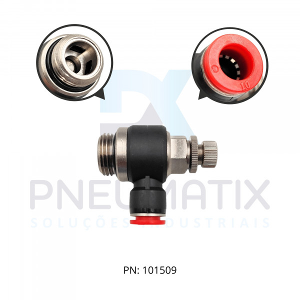 CONEXAO REGULADORA DE FLUXO PLASTICA 10MM X R.1/2 BSPP C0K511048 NORGREN CONEXAO REGULADORA DE FLUXO PLASTICA 10MM X R.1/2 BSPP C0K511048 NORGREN