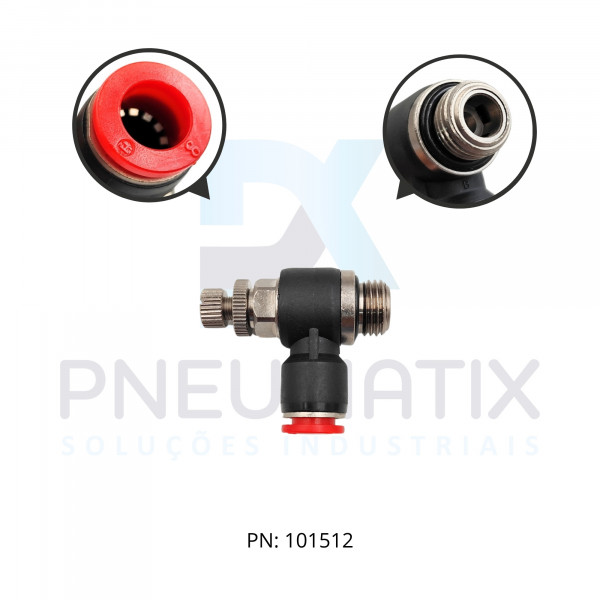 CONEXAO REGULADORA DE FLUXO PLASTICA 08MM X R.1/4 BSPP C0K510828 NORGREN