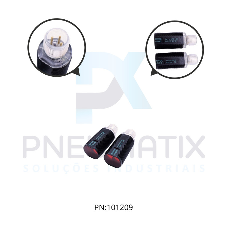 SENSOR FOTOEL.CIL.DIAM.18MM Sn:25M TP.BARREIRA ALIM.10-30VDC PNP NA M12 GD18/GV18/59/102/159 PN:188545 PEPPERL SENSOR FOTOEL.CIL.DIAM.18MM Sn:25M TP.BARREIRA ALIM.10-30VDC PNP NA M12 GD18/GV18/59/102/159 PN:188545 PEPPERL