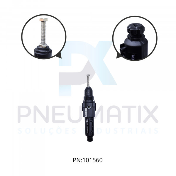 FILTRO REGULADOR DE PRESSAO R.1/4 NPT COPO METALICO DRENO MANUAL B72G-2AS-000-014 NORGREN