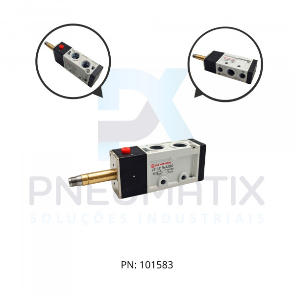 VALVULA IN LINE S.SOL.5/2V R.1/4 BSPP S/BOB.V51B517A-A2000 NORGREN