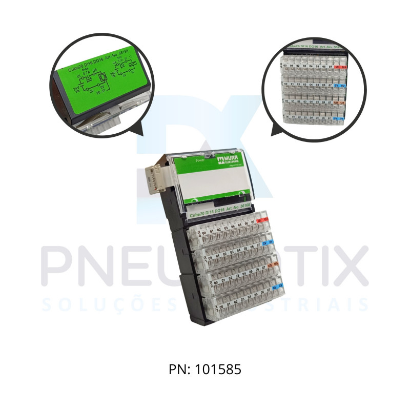 MODULO EXPANSAO CUBE 20 16DI/16DO ME56168 MURRELEKTRONIK