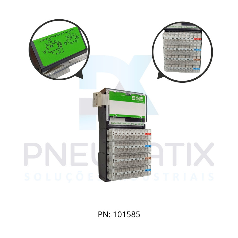 MODULO EXPANSAO CUBE 20 16DI/16DO ME56168 MURRELEKTRONIK