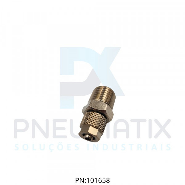 CONEXAO RETA MACHO METALICA PUSH ON 06MM X R.1/4 BSPT 241250628 NORGREN