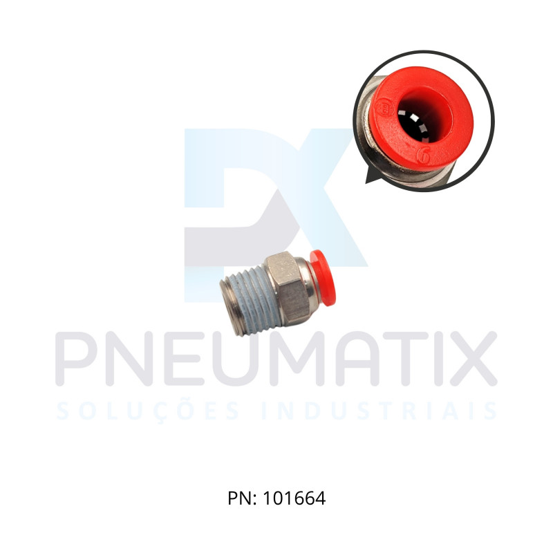 CONEXAO RETA MACHO PLASTICA 06MM X R.1/4 BSPT C01250628 NORGREN