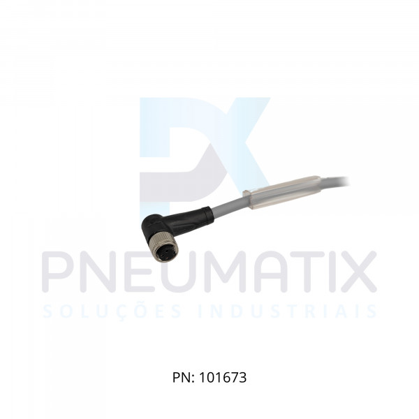 CABO C/CONECTOR 2MTS FEMEA ANGULAR M8 3 POLOS COR CINZA PUR V3-WM-2M-PUR PN:104022 PEPPERL