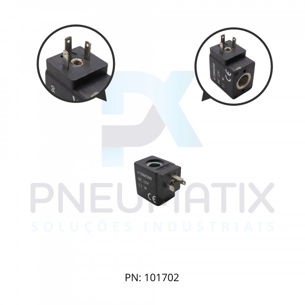 BOBINA TENSAO 12VCC POTENCIA 2,5 WATTS TAM.15MM NUCLEO 8,0MM SERIE V50 QM/50/12J/21 NORGREN MINI BOBINA TENSAO 12VCC POTENCIA 2,5 WATTS TAM.15MM NUCLEO 8,0MM SERIE V50 QM/50/12J/21 NORGREN MINI