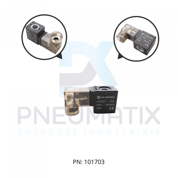 BOBINA TENSAO 220VCC POTENCIA 2,5 WATTS TAM.15MM NUCLEO 8,0MM C/PLUG SERIE V50 QM/50/19J/28 NORGREN BOBINA TENSAO 220VCC POTENCIA 2,5 WATTS TAM.15MM NUCLEO 8,0MM C/PLUG SERIE V50 QM/50/19J/28 NORGREN